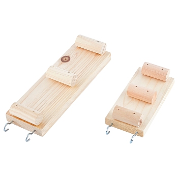 Wooden Hamster Stairs, with Iron Hooks, BurlyWood, 4pcs/set