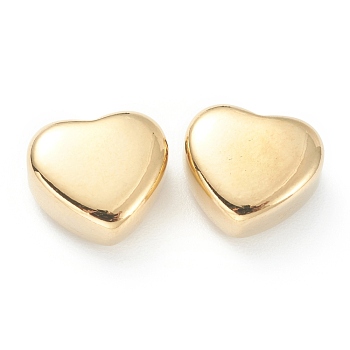 304 Stainless Steel Beads, Heart, Golden, 10.5x11x5mm, Hole: 1.8mm