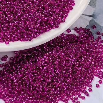 MIYUKI Round Rocailles Beads, Japanese Seed Beads, 15/0, (RR1436) Silverlined Hibiscus, 1.5mm, Hole: 0.7mm, about 5555pcs/10g