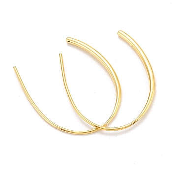 925 Sterling Silver Ear Thread, Golden, 30.5x1.5mm, Pin: 0.7mm