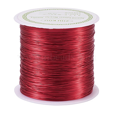 Round Copper Wire Copper Beading Wire for Jewelry Making(YS-TAC0004-0.3mm-16)-2