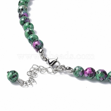 Gemstone & Natural Pearl & Glass Beaded Necklace with 304 Stainless Steel Clasp for Women(NJEW-F302-05)-4