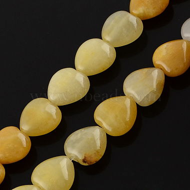 10mm Goldenrod Heart Topaz Jade Beads