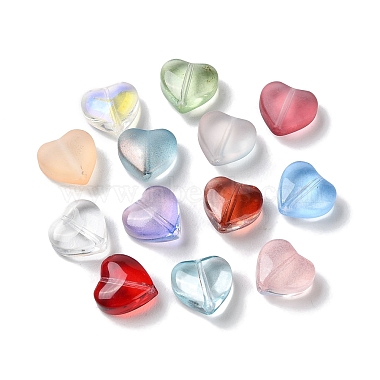 perles de verre transparentes lisses et dépolies(GLAA-O023-14)-2
