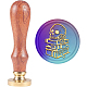 Brass Wax Seal Stamp with Handle(AJEW-WH0184-1063)-1