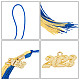 2Pcs 2 Colors Polyester 2023 Tassel Pendant Decorations(HJEW-GF0001-33)-6
