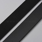 10M Flat Imitation Leather Cord, for Pillow Decor, Black, 19x1.6mm, about 10.94 Yards(10m)/Roll(LC-WH0003-08E-01)