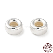 Product Name:925 Sterling Silver Spacer Beads, Rondelle, Silver, 6x3.5mm, Hole: 3mm(X-STER-K021-04S-C)