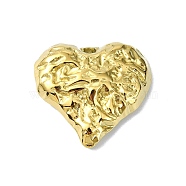 Ion Plating(IP) 304 Stainless Steel Pendants, Heart Charm, Textured, Real 18K Gold Plated, 21x22x5mm, Hole: 2mm(STAS-B058-16G-04)