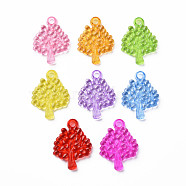 Transparent Acrylic Pendants, Tree, Mixed Color, 30x22.5x3mm, Hole: 3mm, about 515pcs/500g(MACR-N013-023)