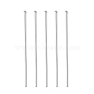 304 Stainless Steel Flat Head Pins, Stainless Steel Color, 50x0.6mm, 22 Gauge, 5000pcs/bag, Head: 1mm(STAS-E023-0.6x50mm)