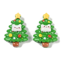 Christmas Opaque Resin Decoden Cabochons, Christmas Tree, 24.5x17x8.5mm(CRES-M036-12H)