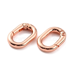 Alloy Spring Gate Rings, Oval, Rose Gold, 21x14x4mm(FIND-WH0111-208RG)