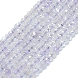 Natural Amethyst Beads Strands, Faceted, Rondelle, 2~2.5x2mm, Hole: 0.5mm, about 223~226pcs/strand, 14.96~15.16 inch(38~38.5cm)(G-G106-A30-01)