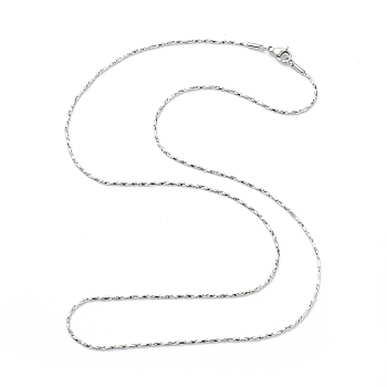 304 Stainless Steel Coreana Chain Necklaces, with Lobster Claw Clasps, Stainless Steel Color, 25.19 inch(64cm), 1.5mm