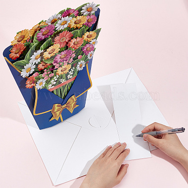 3D Flower Pop Up Paper Greeting Card(AJEW-WH0248-36A)-3