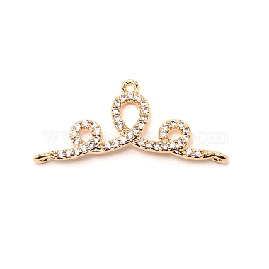 Real 14K Gold Plated Clear Crown Brass+Cubic Zirconia Pendants