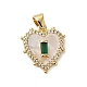 Rack Plating Brass & Cubic Zirconia Shell Pendants(KK-S372-17G)-1