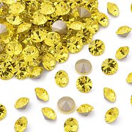 Preciosa&reg MAXIMA Crystal Round Stones, Czech Crystal, Dura Foiling, Round(431 11 615 Chaton), 80310 Citrine, SS12/PP24(3~3.2mm)(Y-PRC-RBSS12-80310)