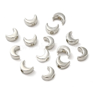 CCB Plastic Beads, Moon, Platinum, 7x5x3mm, Hole: 1.8mm(CCB-H001-10P)