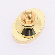 Blank Wax Seal Brass Stamp Head, without Engraving Logo, for Wax Seal Stamp, Oval, Light Gold, 29x20x14.5mm, Hole: 7mm(KK-WH0034-25LG)