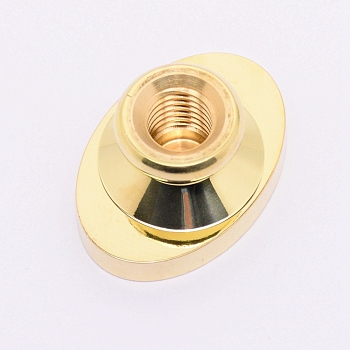 Blank Wax Seal Brass Stamp Head, without Engraving Logo, for Wax Seal Stamp, Oval, Light Gold, 29x20x14.5mm, Hole: 7mm