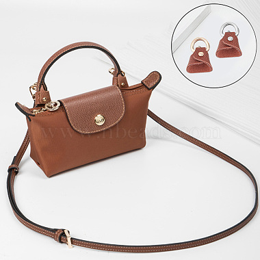 WADORN 2 Pairs 2 Colors Leather Undamaged Bag Triangle Buckle Connector(FIND-WR0010-77B)-6