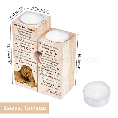 SUPERDANT Wooden Candle Holder and Candles Set(AJEW-SD0001-13F)-2