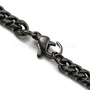 201 Stainless Steel Curb Chain Necklaces(NJEW-Q336-10A-EB)-3