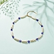 ABS Imitation Pearl & Millefiori Glass Beaded Necklace for Women(NJEW-JN03918)-2