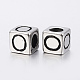 304 Stainless Steel Large Hole Letter European Beads(STAS-H428-01AS-O)-2