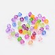 Mixed Color Chunky Dyed Transparent Acrylic Faceted Bicone Spacer Beads for Kids Jewelry(X-DBB4mm)-2
