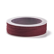 Braided Nylon Threads, Dyed, Knotting Cord, for Chinese Knotting, Crafts and Jewelry Making, Coconut Brown, 1.5mm, about 13.12 yards(12m)/roll(NWIR-E023-1.5mm-22)