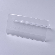 Acrylic Card Holder, for Desk Business Card Display, Name Card Organizer, Clear, 20.1x10.35x9.65cm(X-TACR-WH0002-10)