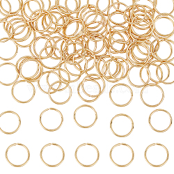 100Pcs 304 Stainless Steel Jump Rings, Open Jump Rings, Real 18K Gold Plated, 18 Gauge, 12x1mm, Inner Diameter: 10mm(STAS-UN0055-24)