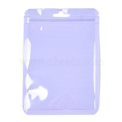 Macaron Color Plastic Yin-yang Zip Lock Bags, Resealable Bags, Self Seal Bags, Top Seal, Rectangle, Lilac, 12x19.9x0.15cm, Unilateral Thickness: 2 Mil(0.05mm)(OPP-N001-01D-02)