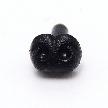 Plastic Safety Noses, Craft Nose, for DIY Doll Toys Puppet Plush Animal Making, Black, 13.5mm, Nose: 7x10mm, Pin: 3mm