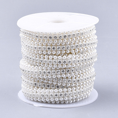 Chapelets guirlande de garniture perles en ABS plastique imitation perle(AJEW-S073-01)-2