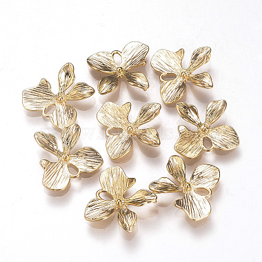 Real 18K Gold Plated Flower Brass Links