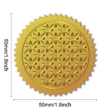 Self Adhesive Gold Foil Embossed Stickers(DIY-WH0211-360)-2