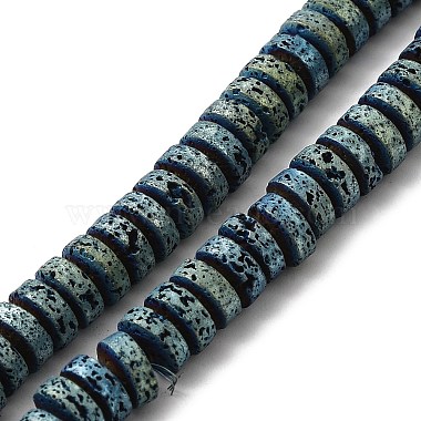 Electroplated Natural Lava Rock Beads Strands(G-Q1009-F01-01)-2