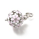 Pendentifs de cage de perle de strass de cristal d'alliage(ENAM-M047-02P-D)-3