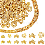 60Pcs 3 Styles Brass Spacer Beads, Wavy Fold, Real 18K Gold Plated, 6~10x2.5~3mm, Hole: 1.5~3mm, 20pcs/style(KK-BBC0020-78)