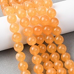 Natural Honey Jade Beads Strands, Round, 12~12.5mm, Hole: 1mm, about 33pcs/strand, 15.75''(40cm)(G-H343-D10-12mm)