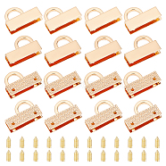 WADORN 10 Sets Iron Bag Suspension Clasps, Side Clip Buckle, with Screws, Purse Making Findings, Light Gold, Clasp: 20x28.5x7.5mm, 2pcs/set(DIY-WR0002-33)