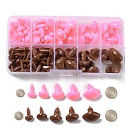 106Pcs Triangle Plastic Doll Craft Safety Noses, with 106Pcs Spacer, Toy Accessories, Mixed Color, 9x6x15.5mm(DIY-P081-A02)