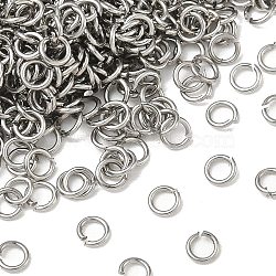 Non-Tarnish 304 Stainless Steel Open Jump Rings, Saw Cut Seamless Round, Stainless Steel Color, 21 Gauge, 4x0.7mm, Inner Diameter: 2.6mm(STAS-R060-4x0.7-P)