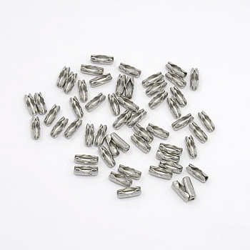 304 Stainless Steel Ball Chain Connectors, Stainless Steel Color, 9x3.5mm, Fit for 2.5mm ball chain