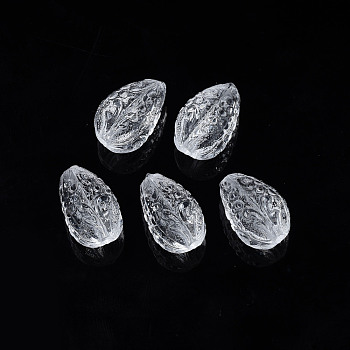 Transparent Acrylic Beads, Teardrop, Clear, 18.5x13x13mm, Hole: 2mm, about 340pcs/500g