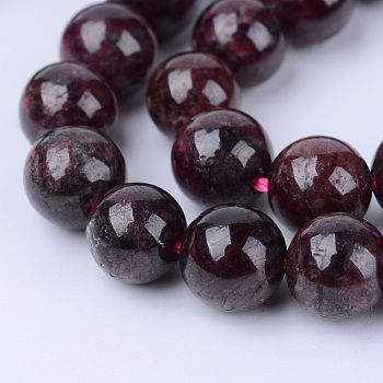 Natural Garnet Beads Strands, Round, 4~4.5mm, Hole: 0.8mm, about 96pcs/strand, 15.5 inch